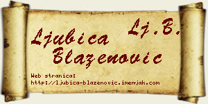 Ljubica Blaženović vizit kartica